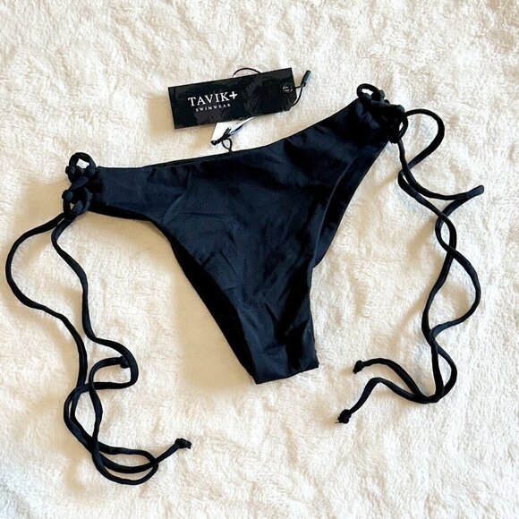 NWT Tavik Bebe Mini Bikini Bottom in Black - Extra Small - Picture 2 of 8
